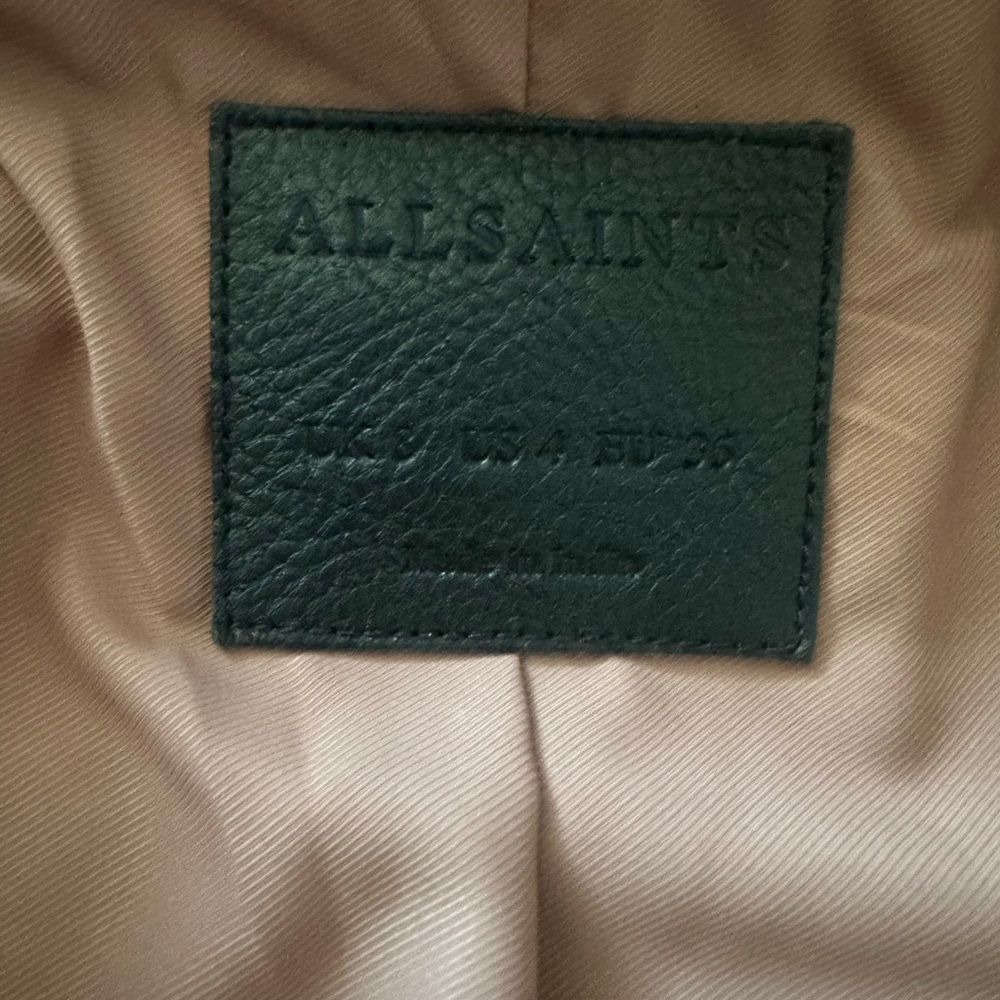 All Saints Mauve Leather Jacket - Picture 2 of 2